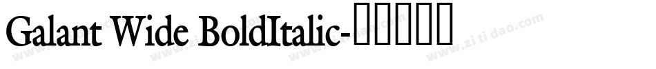 Galant Wide BoldItalic字体转换